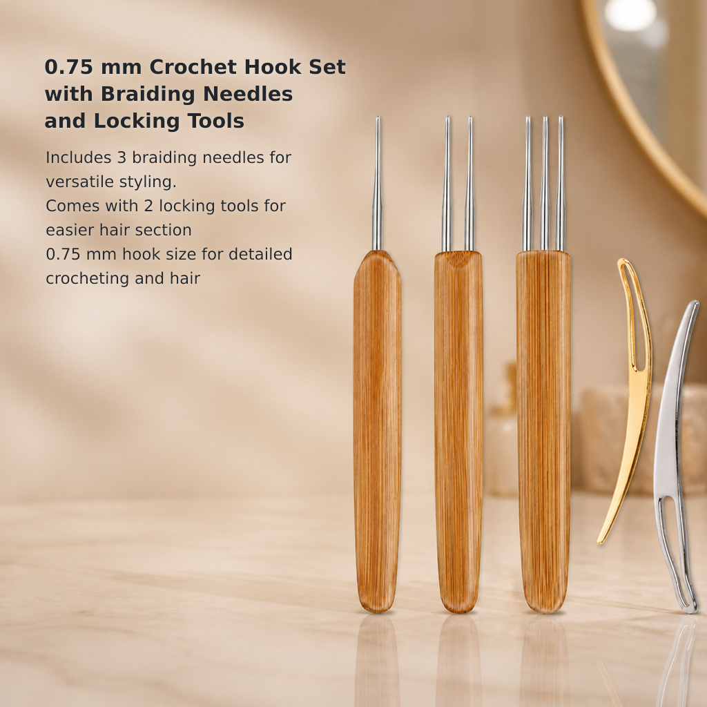 0.75 mm Hair Crochet Needle Tool Set