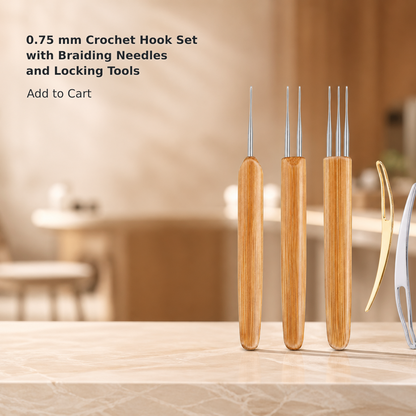 0.75 mm Hair Crochet Needle Tool Set